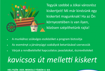 fogadjunk örökbe egy kiskertet plakát